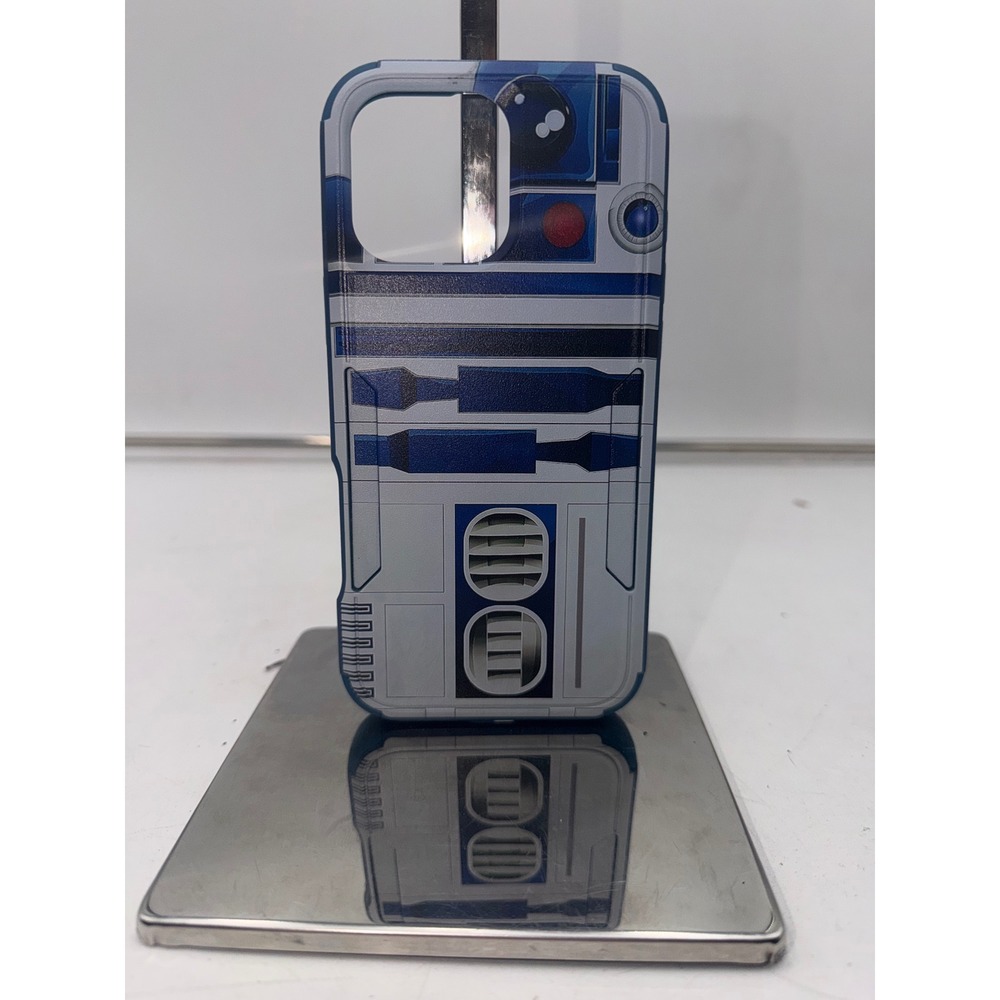 Star Wars R2-D2 Droid Graphic Phone Case for iPhone 16 Pro Blue White Silver